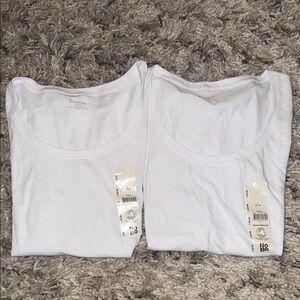 No Boundaries White Scoop Neck Tees